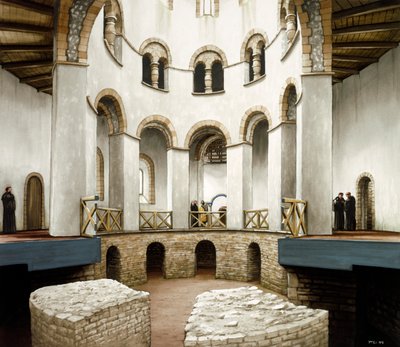 Wulfric apát rotundája a Szent Ágoston-apátságban, 12. század, 1990-2010 alkotó: Peter Urmston