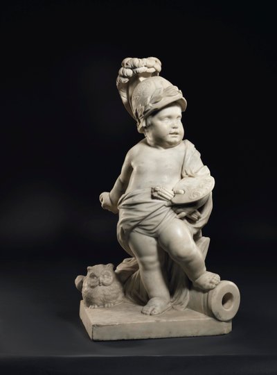 A tanulást és a művészeteket képviselő Putto alkotó: Peter Van Den Branden