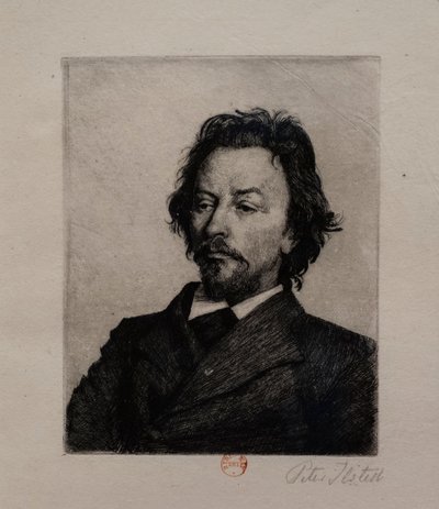 Vilhelm Hammershoi portréja, 1899 körül (rézkarc) alkotó: Peter Vilhelm Ilsted