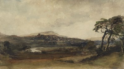 Middleham, Yorkshire (akvarell grafit felett testfestékkel papíron) alkotó: Peter de Wint