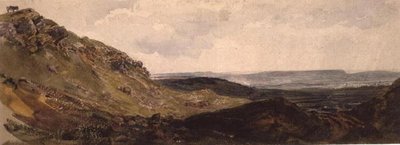 PD.128-1950 Middleham, Wensleydale (akvarell és fekete kréta papíron) alkotó: Peter de Wint