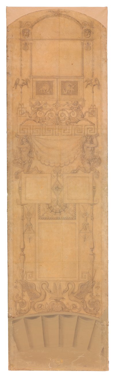 Arabeske mit Mischwesen, (Bildfelder nicht ausgeführt) alkotó: Peter von Cornelius
