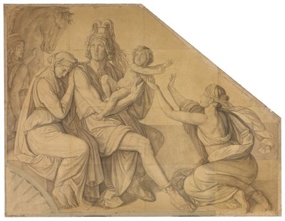 Der Abschied Hektors von Andromache. Karton zu den Deckenbildern der Münchner Glyptothek alkotó: Peter von Cornelius