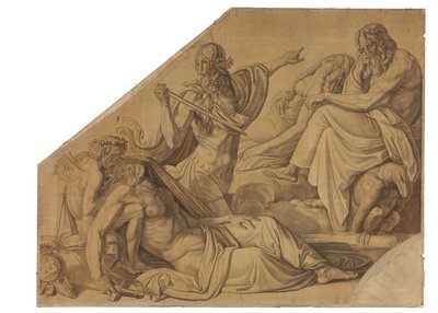 Der Traum des Agamemnon. Karton zu den Deckenbildern der Münchner Glyptothek alkotó: Peter von Cornelius