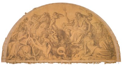 Die Wasserwelt lauscht dem Leierspiel des Arion alkotó: Peter von Cornelius
