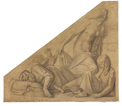 Eos, Tithonos und Memnon. Karton zu den Deckenbildern der Münchner Glyptothek alkotó: Peter von Cornelius