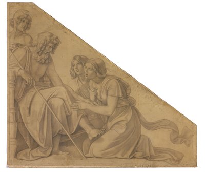 Eos und Thitonos vor Zeus. Karton zu den Deckenbildern der Münchner Glyptothek alkotó: Peter von Cornelius