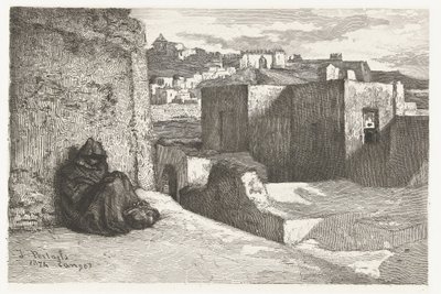 Kilátás Tangierre alkotó: Petrus Johannes Arendzen (attributed to)