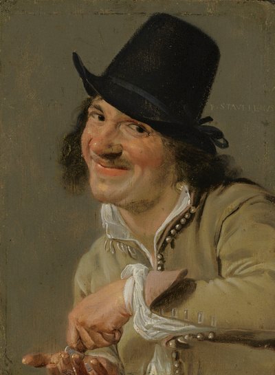 Hallás: Egy ember, aki érméket számol. . Az Öt érzék megszemélyesítései sorozatból, 1635-66 körül (olaj, fa) alkotó: Petrus Staverenus
