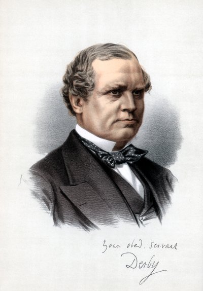 Edward Henry Stanley, Derby 15. grófja, az Egyesült Királyság miniszterelnöke, 1890. alkotó: Petter and Galpin Cassell