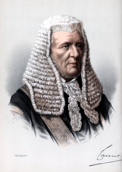 Hugh NcCalmont Cairns, 1. Earl Cairns, Nagy-Britannia lordkancellárja, 1890 körül. alkotó: Petter and Galpin Cassell