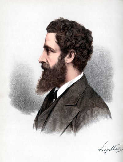 Robert Bulwer-Lytton, Lytton 1. grófja, angol költő és államférfi, 1890 körül. alkotó: Petter and Galpin Cassell
