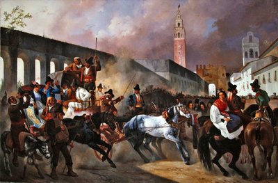 Esküvői menet Sevillában alkotó: Pharamond Blanchard