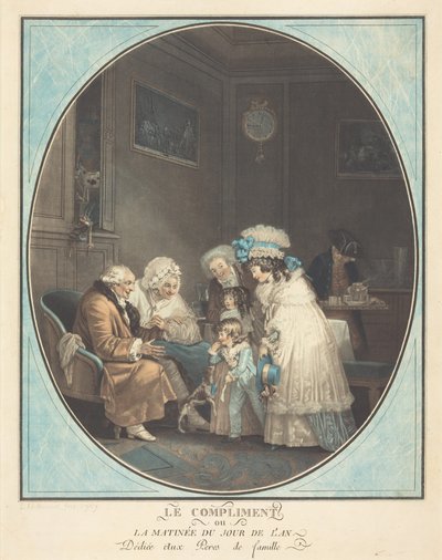 A bók vagy újév reggele alkotó: Philibert-Louis Debucourt