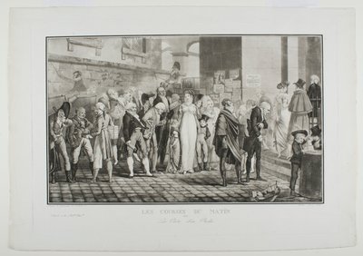 Reggeli ügyintézés, avagy a gazdag ember ajtaja alkotó: Philibert-Louis Debucourt