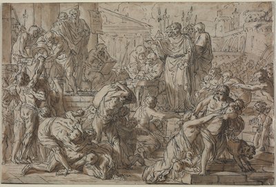 Római téma, 1700-as évek. alkotó: Philibert Benoît Delarue