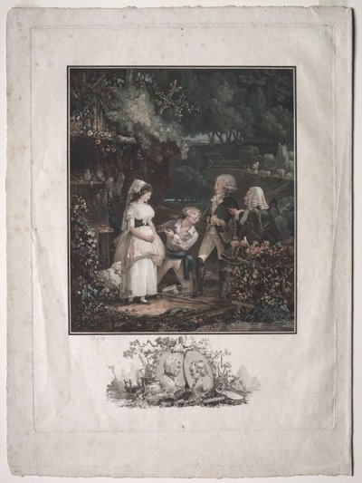 Annette és Lubin, 1789. alkotó: Philibert Louis Debucourt