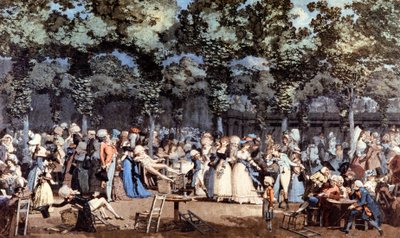 Fesztivál a párizsi Palais Royalban alkotó: Philibert Louis Debucourt