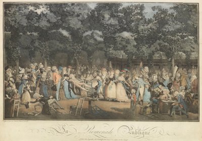 A nyilvános sétány, 1792. alkotó: Philibert Louis Debucourt