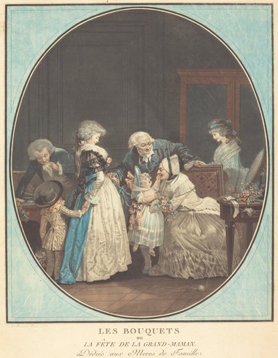 Les Bouquets, vagy a nagymama napja alkotó: Philibert Louis Debucourt