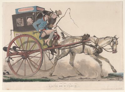 Út St. Cloudba, 1816. alkotó: Philibert Louis Debucourt