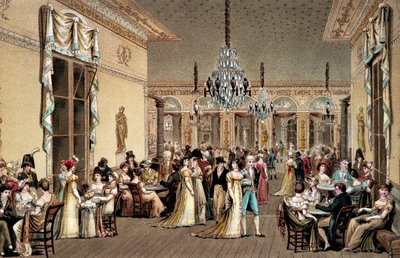 A Cafe Frascati nagy szalonja. Philibert-Louis (Philibert Louis) Debucourt litográfiája (1755-1832) alkotó: Philibert Louis Debucourt