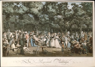 A nyilvános sétány, 1792 alkotó: Philibert Louis Debucourt