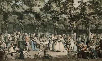 A nyilvános sétány; A nyilvános sétány, 1792 alkotó: Philibert Louis Debucourt