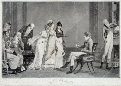 A narancssárga vagy Párizs modern ítélete Párizs ítéletének paródiája, amely egy fiatal férfit állít színpadra a Directoire (Hihetetlen) divatja szerint, hogy válasszon három csodálatos közül. Philibert Louis Debucourt (1755-1832) nyomatai 1800 Párizs körn alkotó: Philibert Louis Debucourt