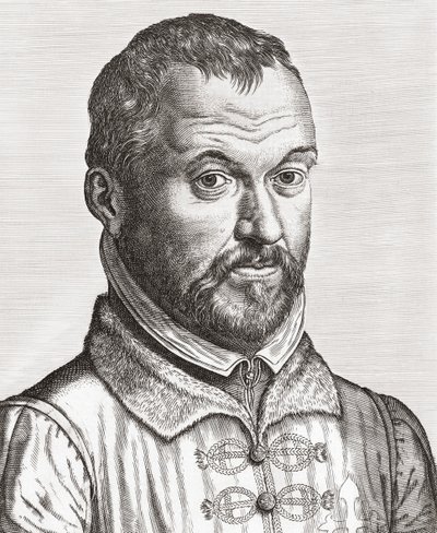 Benito Arias Montano. Portré. (nyomtatás) alkotó: Philip (after) Galle