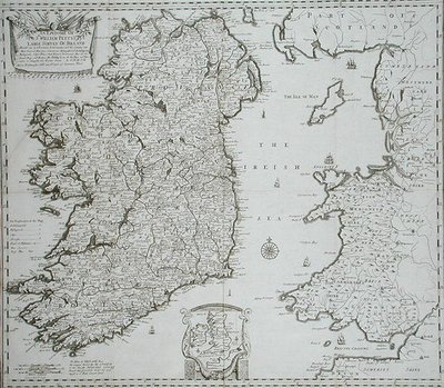Sir William Petty Large Survey of Ireland című művének megtestesítője, Sutton Nicholls metszete, 1689-ben megjelent (metszet) alkotó: Philip (after) Lea