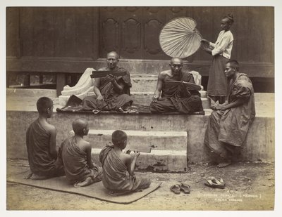 Burmai papok (Poongees), a Views of Burma-ból alkotó: Philip Adolphe Klier