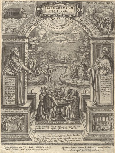 Keresztség, A hét szentség sorozatból, 1576., 1576. alkotó: Philip Galle