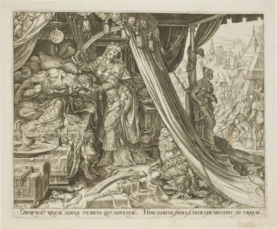 Judith Slaying Holofernes, hatodik lemez a Judith és Holofernes történetéből alkotó: Philip Galle