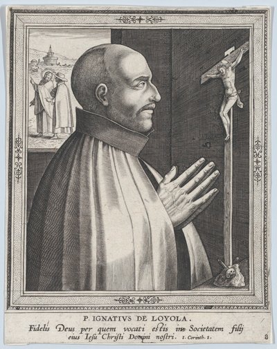 Loyolai Szent Ignác, a Férfi vallásalapítók sorozatból, 1610 előtt, 1610 előtt alkotó: Philip Galle