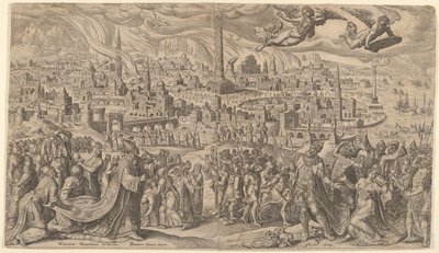 Babilon bukása, 1569. alkotó: Philip Galle