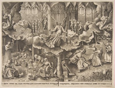 Példabeszéd a bölcs és ostoba szüzekről, kb. 1560-63. alkotó: Philip Galle