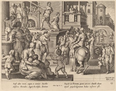 Szent Jakab lefejezése alkotó: Philip Galle after Jan van der Straet