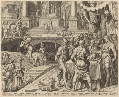 Jósiás a húsvétot ünnepli alkotó: Philip Galle, after Maerten van Heemskerck