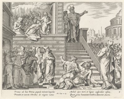 Szent Péter Krisztusról beszél a népnek alkotó: Philip Galle after Maerten van Heemskerck