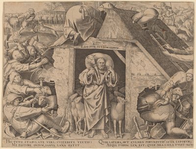 A jó pásztor példázata alkotó: Philip Galle after Pieter Bruegel the Elder