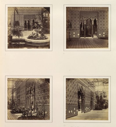 [Alhambra udvar homlokzata a hajó felé, bejárat az Alhambra udvarba, oldalnézet a ...-ról, kb. 1859. alkotó: Philip Henry Delamotte.
