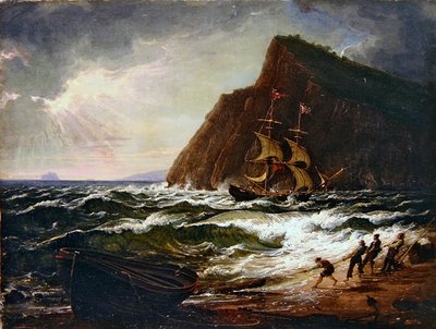 Átkelés a báron a Teign folyó torkolatánál (olaj, vászon) alkotó: Philip James de Loutherbourg
