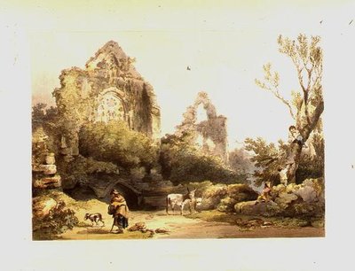 Tintern Abbey a „Anglia és Wales romantikus és festői tájai” című filmből alkotó: Philip James de Loutherbourg