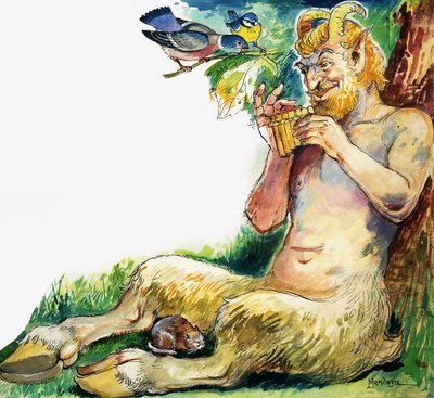 Pán, a természet görög istene alkotó: Philip Mendoza