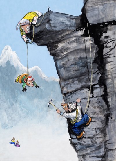 A városi egér és a vidéki egér (gouache, papír) alkotó: Philip Mendoza