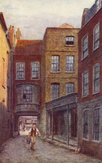 A White Horse Inn átjárója és bejárata, Fetter Lane, 1898 alkotó: Philip Norman