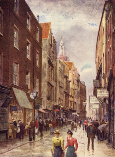 Holywell Street, Strand, nyugat felé néz, 1900 alkotó: Philip Norman