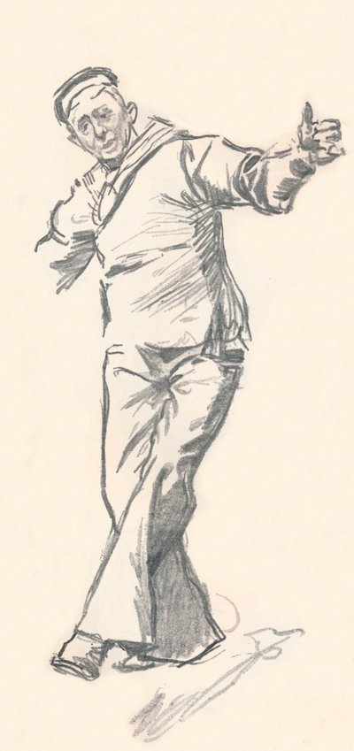 Ólomceruza-vázlat – Phil May, 19. század 1903-1904 alkotó: Philip William May