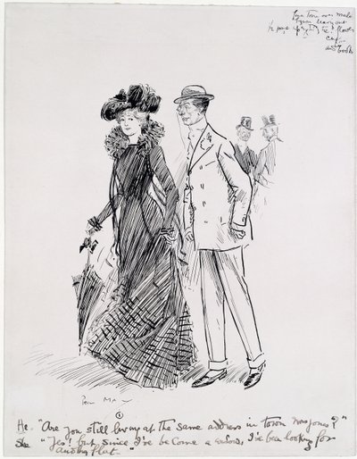 Mrs Jones (toll és tinta papíron) alkotó: Philip William May